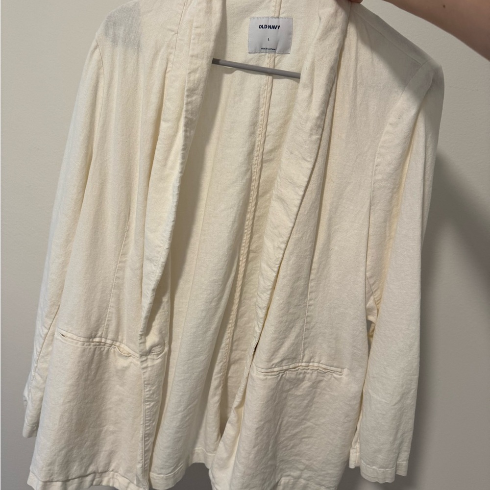 Old Navy Off-White Open Front Cardigan